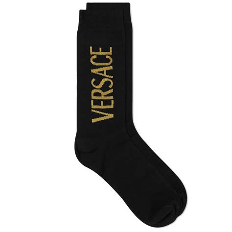 versace socks black and gold.